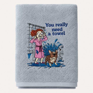 Полотенце для собак с вышивкой Montmorency - You Really Need a Towel (70×130 см)