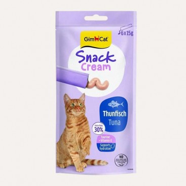 Ласощі GimCat Snack Сream Tuna для котів з тунцем 6х15 г