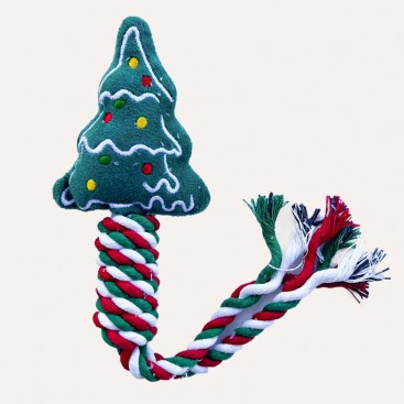 Рождественская игрушка для собак елки с канатом PetsIn - Christmas Tree Rope