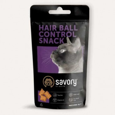 Хрустящие лакомства способствующие выведению шерсти у кошек Savory - Snacks Pillows Hair Ball Control, 60 г