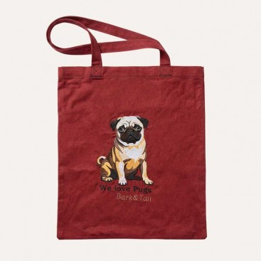 Сумка-шопер Montmorency - Breed Collection - Pug - Бордовый