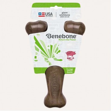 Жевательная игрушка для собак со вкусом бекона Benebone - Wishbone Bacon, Giant