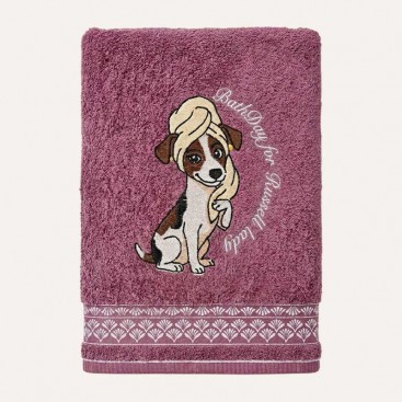 Рушник для собак з вишивкою Montmorency - BathDay for Russel Lady (50x100 см)