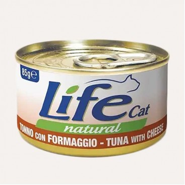 Консерви для котів з тунцем із сиром LifeCat - Tuna with Cheese, 85 г