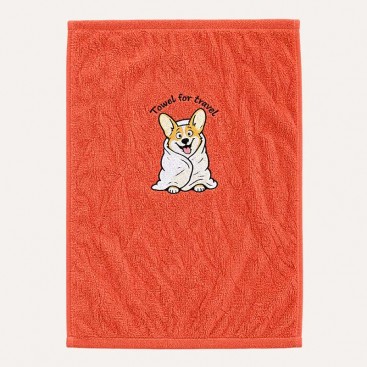 Рушник для собак з вишивкою Bark&Tail - Happy Corgi (50x100 см)