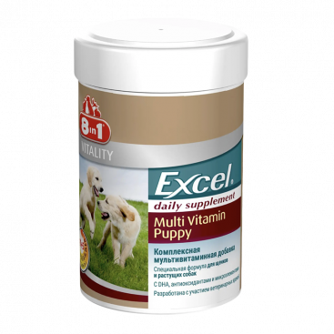 Кормова добавка для цуценят  8in1 - Excel Multi-Vitamin Puppy 100 табл