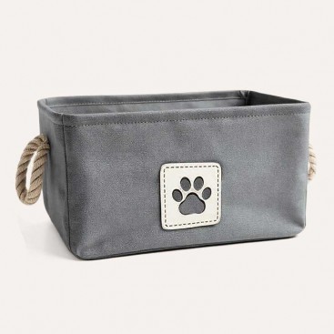 Кошик для зберігання іграшок для собак PetLobby - Paw Box Grey