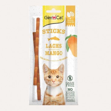Ласощі для котів з лососем та манго  GimCat - Superfood Duo-Sticks 3 шт.