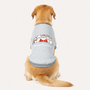 Світшот для великих собак сірий із різдвяними героями PetsIn - Santa&Co, 5XL