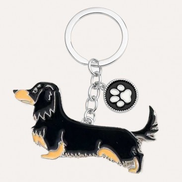 Брелок з таксою Woody - Black Dachshund