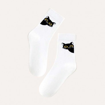 Шкарпетки жіночі з котиком Fansphere Goods - Black Cat, 36-39