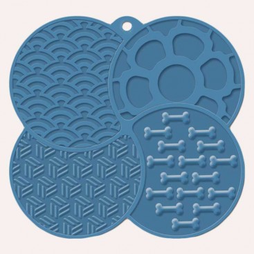 Силіконовий килимок для злизування ласощів - Silicone Mat, dark blue