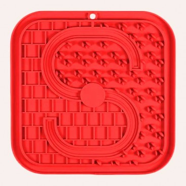 Силіконовий килимок для злизування ласощів - Yosemy Lick Mat, red