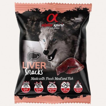 Напіввологі ласощі для собак з печінкою AlphaSpirit - Liver Snacks, 50 г