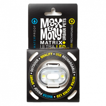 Светодиодный фонарик для ошейников и шлей Max&Molly - Matrix Ultra LED - Safety Light White