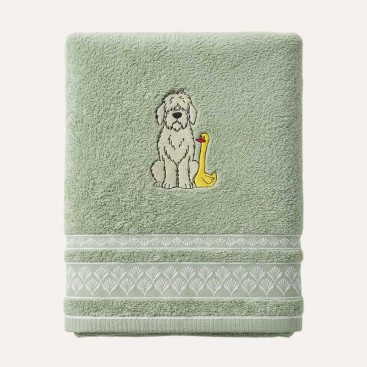 Полотенце для собак с вышивкой Montmorency - Duck & Dog Duo (50x100 см)