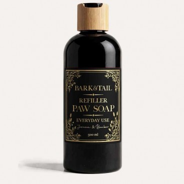 Рідке щоденне мило-рефілер для лап з ароматом жасмину та бамбука Bark&Tail - paw soap, 500 мл Рідке щоденне мило-рефілер для лап з ароматом жасмину та бамбука Bark&Tail - paw soap, 500 мл