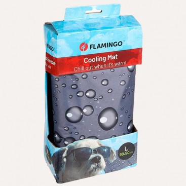 Охолоджуючий килимок для котів і собак Flamingo - Краплі (50х90)