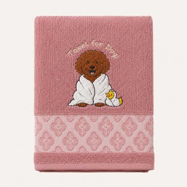Полотенце для собак с вышивкой Montmorency - Maltipoo Spa Blush  (50x100 см)
