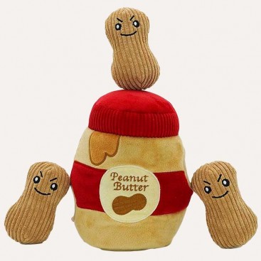М'яка іграшка для собак HugSmart - Food Party Peanut Butter Jar