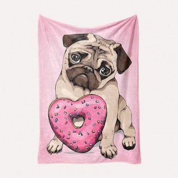 Плед для животных Home Creative - Pug with heart, 100х150 см