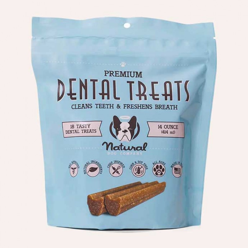Ласощі для чищення зубів Natural Dog Company - Dental Treats, 18 шт