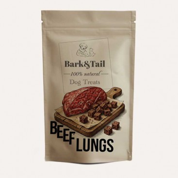 Натуральні ласощі для собак яловичі легені Bark&Tail - Dog Treats 100 % Beef Lungs , 40 г