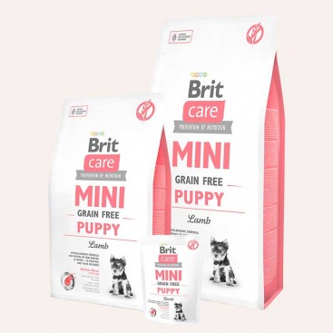 Сухий корм для цуценят міні порід з ягням Brit Care - Grain-Free Mini Puppy - Lamb 2 кг