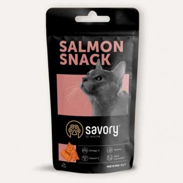 Хрустящие лакомства для привередливых кошек с лососем Savory - Snacks Pillows Gourmand with Salmon, 60 г