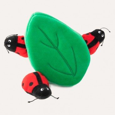Інтерактивна іграшка для собак, сонечка в листі Zippy Paws - 3 Ladybugs in a Leaf