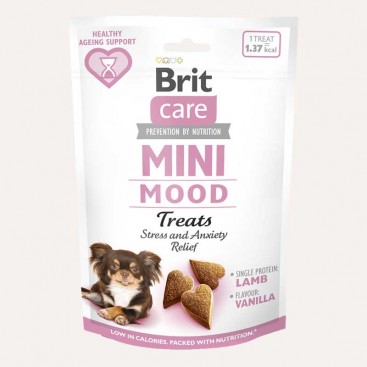 Ласощі для собак проти стресу ягня, ваніль Brit - Care Mini Treats Mood, 50 г