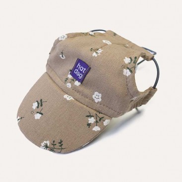 Кепка для собак з льону HatDog - Flora Beige, XL