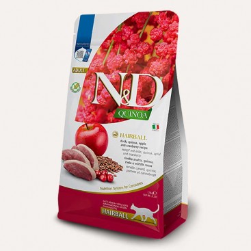 Сухий беззерновий корм для котів для виведення шесті з качкою,кіноа,яблуком-Farmina N&D,1,5кг