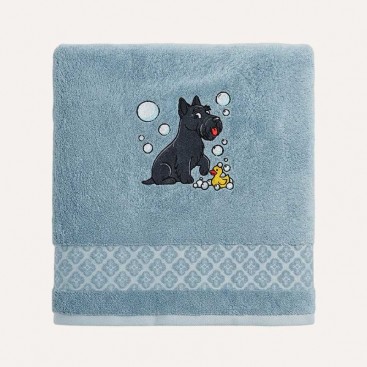 Рушник для собак з вишивкою Montmorency - Puppy Ducky Grey (50x100 см)