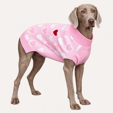 Кофта для собак у клітинку Pets Tale Love Heart - Pink XXXL