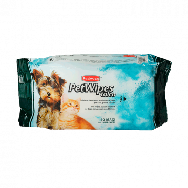 Влажные салфетки с ароматом талька Padovan - Pet Wipes Talco 40 шт