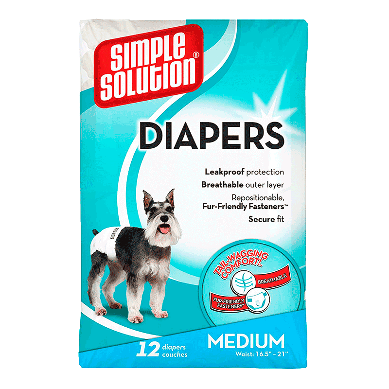 Подгузники для собак средних пород Simple Solution - Diapers Medium 12 шт