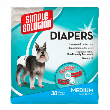 Подгузники для собак средних пород Simple Solution - Diapers Medium 30 шт