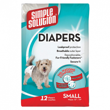 Підгузки для собак невеликих порід Simple Solution - Diapers Small 12 шт.