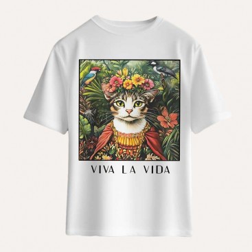 Футболка жіноча Inawly - Frida Kahlo Cat, M (38)