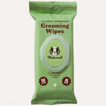 Біорозкладні вологі серветки для собак Natural Dog Company Grooming Wipes XL 50 шт