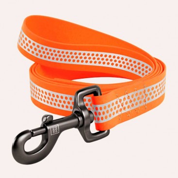 Водостойкий светоотражающий поводок для собак WauDog - Waterproof Orange, М 3 м