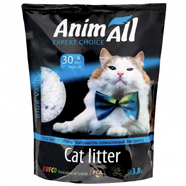 Наповнювач силікагелевий AnimAll - Blue Valley Silicagel Cat Litter, 3.8 л