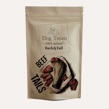 Натуральні ласощі для собак яловичий хвіст Bark&Tail - Dog Treats 100 % Beef Tails S/M