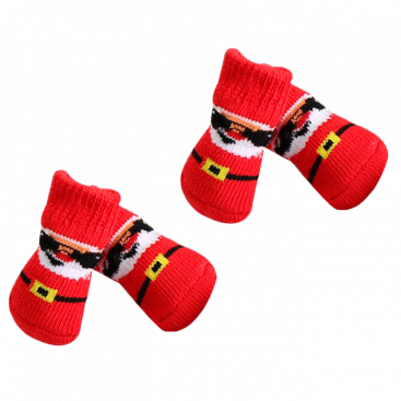 Шкарпетки червоні Dog Socks - Santa Claus, M: 3х7,5 см