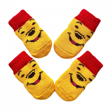 Носки для собак Винни-Пух 4шт- Pet Socks M 3x7,5 см