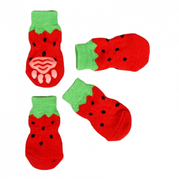 Шкарпетки для собак кавун 4шт- Pet Socks L: 3,5x9 см