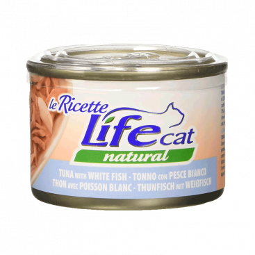 Консерви для котів з тунцем і білою рибою LifeCat - Le Ricette 150 г