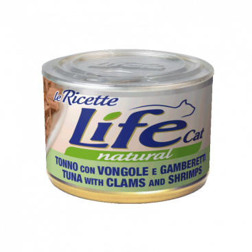 Консерви для котів з тунцем, мідіями і креветками LifeCat - Le Ricette 150 г