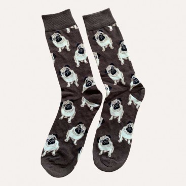 Шкарпетки з мопсом Septwolves Underwear - Pugs Brown, 39-42